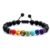 Divinity 7 Chakra Lava Natural Pure Certified 8mm Unisex Bracelets Super AAA Quality for Healing Meditation Success and Abundance (7 Chakra Lava Bracelet)