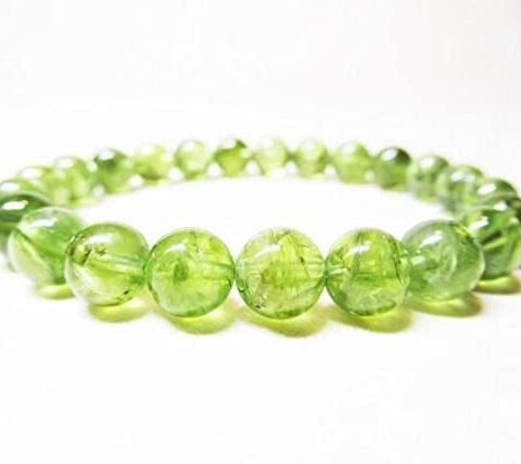 Peridot Original Certified Bracelet for Women Men Natural Healing AAA Grade Original Healing Gemstone Adjustable Bracelet for Yoga Reiki Meditation Feng Shui