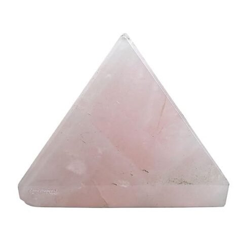 Divine Natural Rose Quartz Certified Pyramid - 2" Inch Crystal Certified Pyramid for Positive Energy, Vastu, Reiki, Feng Shui and Chakra Healing Energy Balancing