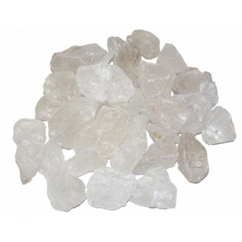 Natural Healing crystal Clear Quartz Raw Rough Stones. Weight : 200 Grams | Pack of 4 to 8 Beautiful Natural Healing crystal Raw Stones depending on Raw Crystal Stone Size | Hand Picked and Cleaned