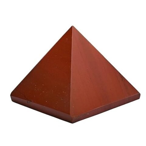 Divine Natural Red Jasper Certified Pyramid - 2" Inch Crystal Certified Pyramid for Positive Energy, Vastu, Reiki, Feng Shui and Chakra Healing Energy Balancing