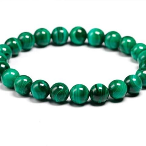 Divinity Natural Pure Malachite Certified 8mm Unisex Bracelet Super AAA Quality for Healing Meditation Success and Abundance (Malachite Bracelet)