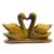 Divinity Healing Crystals Handmade Pair of Swans for Love & Relationship Handcrafted Love Birds Duck Male Female Gift 150 Grams Approx 6 cms Height (Tiger Eye)