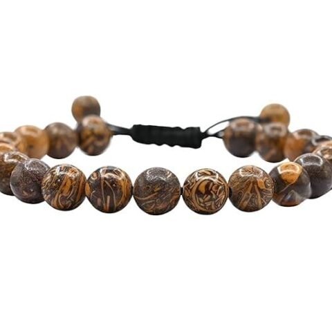 Divinity Natural Mariam Jasper Pure Certified Adjustable Thread Unisex Bracelet Super AAA Quality for Yoga Reiki