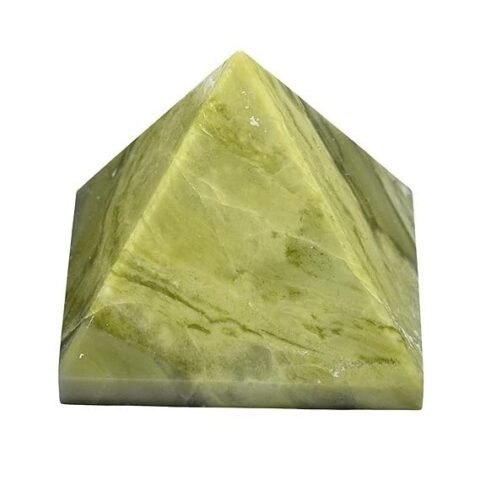 Divine Natural Shiva Lingam Narmada Stone Certified Pyramid - 2" Inch Crystal Certified Pyramid for Positive Energy, Vastu, Reiki, Feng Shui and Chakra Healing Energy Balancing