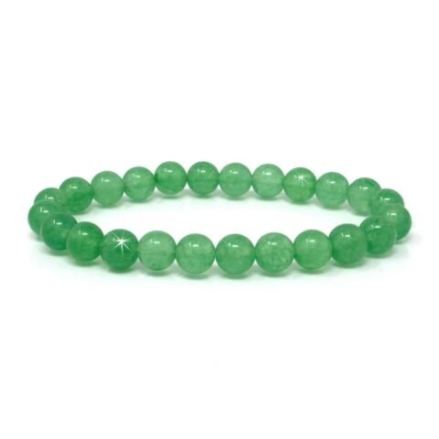 Natural Green Aventurine and Rose Quartz Real Pure Crystal Certified 8 mm Bracelet Combo for Men and Women for Good Luck, Love, Abundance, Healing and Meditation