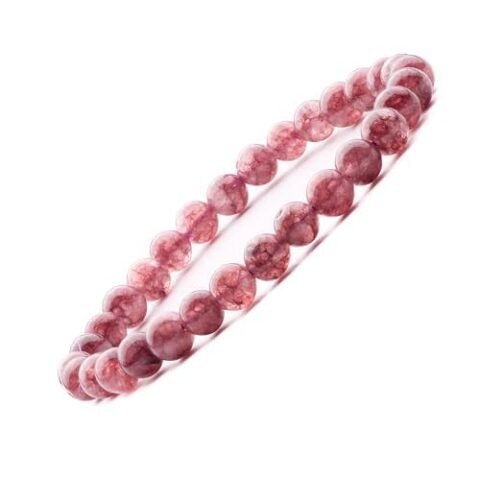 Lab Certified AAA Grade Natural Pink Tourmaline (Rubellite) Unisex Bracelet 8mm Strechable Original Real Crystal Bracelet For Communication, Stress Relief & Meditation
