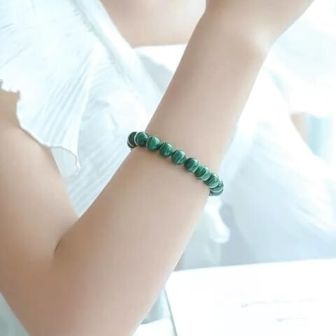 Divine Spirituals Natural Pure Certified 8mm Unisex Bracelets Super AAA Quality for Healing Meditation Success and Abundance Malachite Bracelet