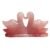 Natural Pink Rose Quartz Lab Certified Pair of Swans for Love & Relationship Handcrafted Love Birds Duck Male Female Gift 120 to 225 Grams Approx 5 to 6 Cms Height Approx (Rose Quartz Swan Pair)