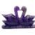 Divinity Healing Crystals Dark Purple Amethyst Pair of Swans for Love & Relationship Handcrafted Love Birds Duck Male Female Gift 100-150 Grams 5 cms Height (Amethyst)