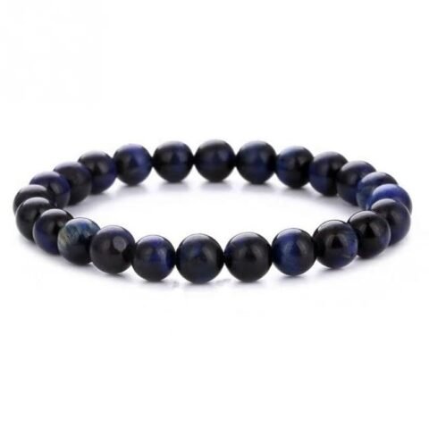 Divinity Natural Pure Certified 8mm Unisex Bracelets Super AAA Quality for Healing Meditation Success and Abundance (Blue Tiger Eye Bracelet)