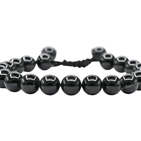 Divinity Natural Black Tourmaline Pure Certified Adjustable Thread Unisex Bracelet Super AAA Quality for Yoga Reiki
