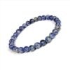 Sodalite Natural Crystal Bracelet Lab Certified 8 mm Semi Precious Gemstone Unisex AAA Grade Premium Stretchable Band Bracelet for Healing Meditation and Manifestation