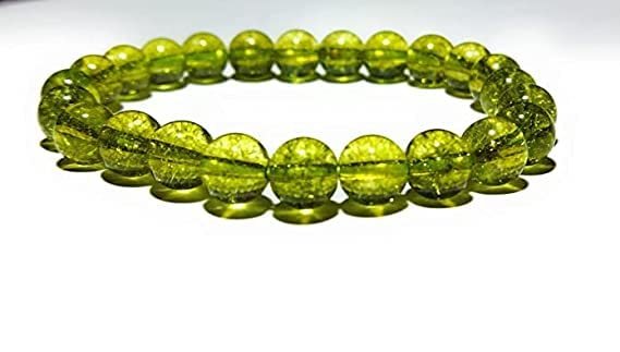 Peridot Original Certified Bracelet for Women Men Natural Healing AAA Grade Original Healing Gemstone Adjustable Bracelet for Yoga Reiki Meditation Feng Shui