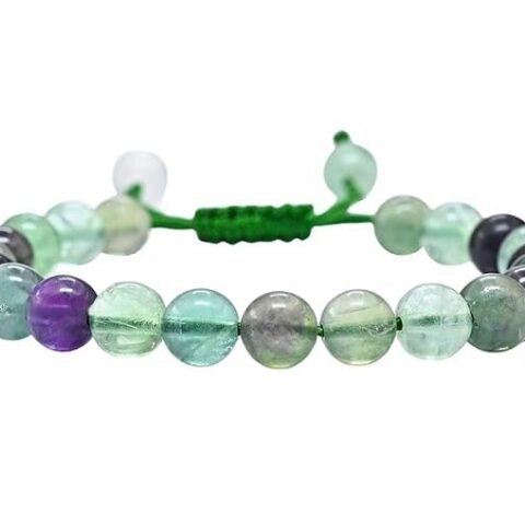 Divinity Natural Multi Fluorite Pure Certified Adjustable Thread Unisex Bracelet Super AAA Quality for Yoga Reiki