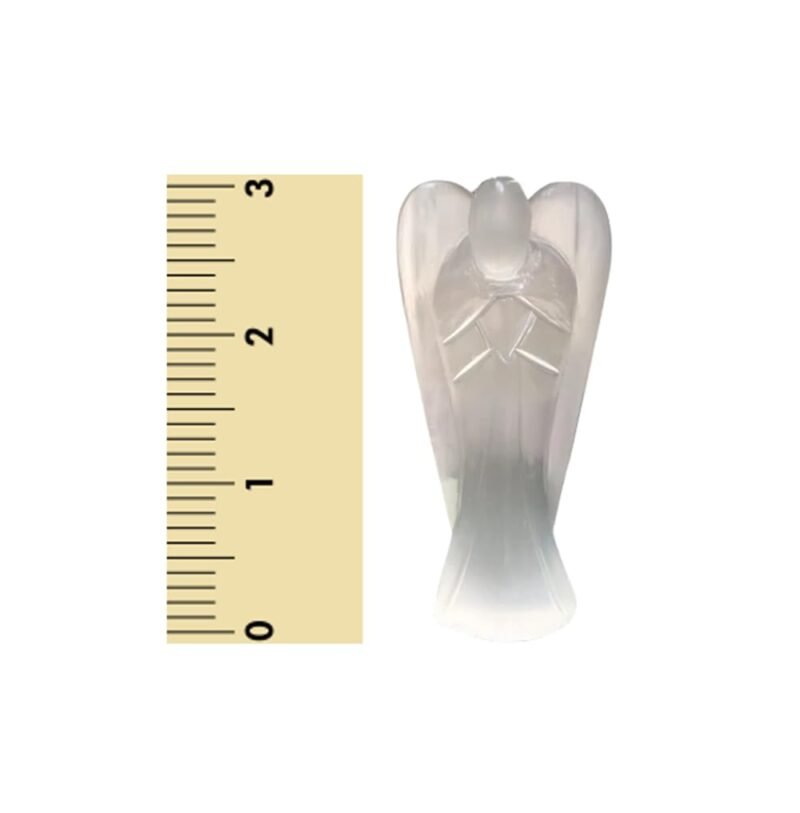 Divine Selenite 3 inches Lab Certified Pure Crystal Angel, Pocket Angel Figurines, Angel Wings, Guardian Angel Carved, Crystal Angel, Reiki Stone Angel
