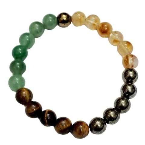 Divine Spirituals Certified Crystal 8mm Beads Unisex Money Magnet Adjustable Band Bracelet for Prosperity and Abundance.