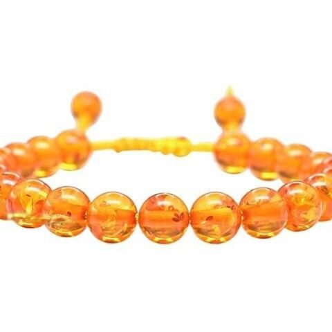 Divinity Natural Amber Pure Certified Adjustable Thread Unisex Bracelet Super AAA Quality for Yoga Reiki