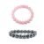 Natural Hematite and Rose Quartz Real Pure Crystal Certified 8 mm Bracelet Combo for Men and Women for Good Luck, Love, Abundance, Healing and Meditation