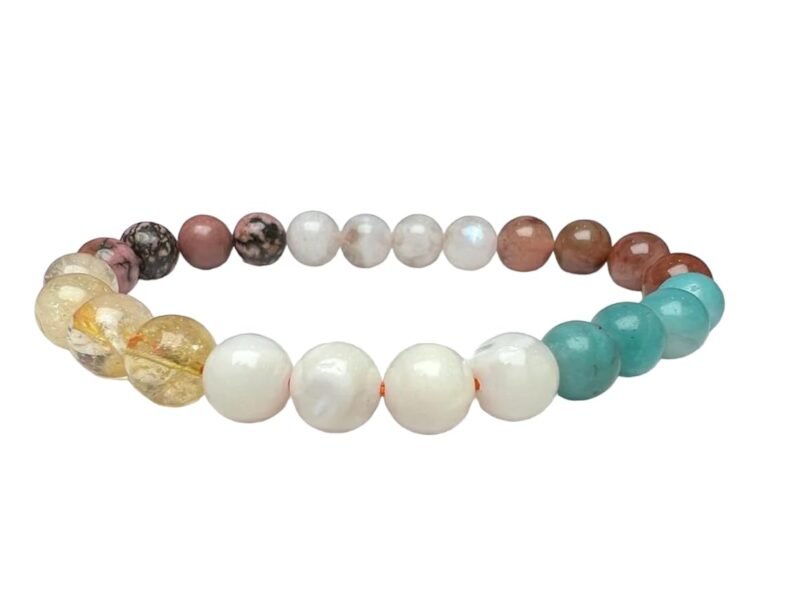 Divinity Healing Crystals Zodiac Natural Crystal Cancer Sun Sign ???? ???? Certified Unisex Bracelet Original Natural 8 mm Stone Beads with Palo Santo Smudge
