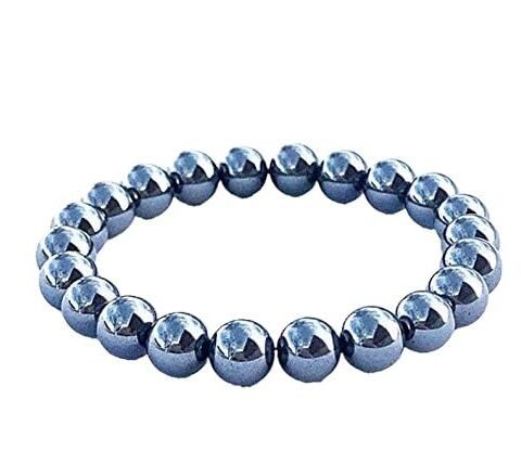 Peacock Hematite Natural Bracelet Certified For Men and Women Adjustable 8mm Lab Certified Gemstone For Men and Women Bracelet for Healing Meditation Success and Abundance