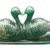 Divinity Healing Crystals Handmade Green Jade Pair of Swans for Love & Relationship Handcrafted Crystal Love Birds Duck Male Female Gift 242 Grams 6 cms Height (Green Jade)