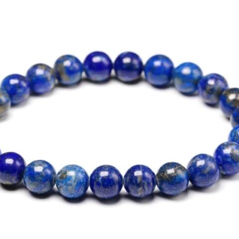 Divinity Lapis Lazuli Natural Pure Certified 8mm Unisex Bracelet Super AAA Quality for Healing Meditation Success and Abundance (Lapiz Lazuli Bracelet)