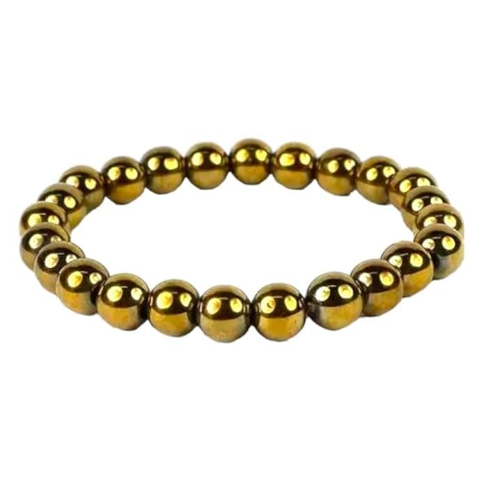 Original Golden Pyrite Bracelet Lab-certified AAA Grade 8mm Bracelet For Prosperity, Manifestation, Healing & Meditation