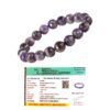 Natural Amethyst Bracelet Original Certified Diamond-cut Faceted 10mm Unisex Stretchable Real Crystal Bracelet For Crown Chakra, Prosperity & Manifestation