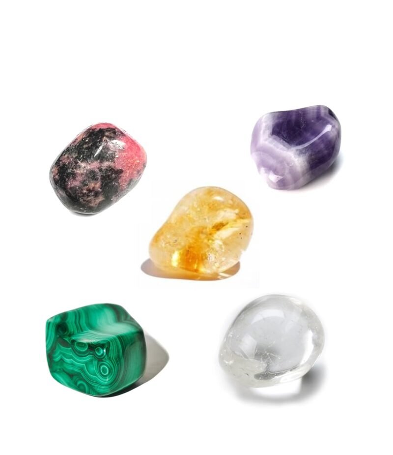 Zodiac Natural Crystal Tumble Set Scorpio Zodiac Sun Sign Premium Birthstone Gemstone Tumble Crystal Kit for Healing Meditation Financial Abundance and Good Luck