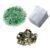 Pyrite Stone Original Certified Natural Raw Geode 40 Grams with 50 Grams Natural Green Aventurine Chips and 1 Natural Selenite Stone Raw Block for Healing Meditation and Manifesting Abundance