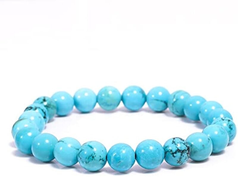 Balance Chakras with Natural Crystal Certified healing bracelets. Stretchable - 8MM beads Bracelets for men & women.(Turquoise Bracelet) - Image 2