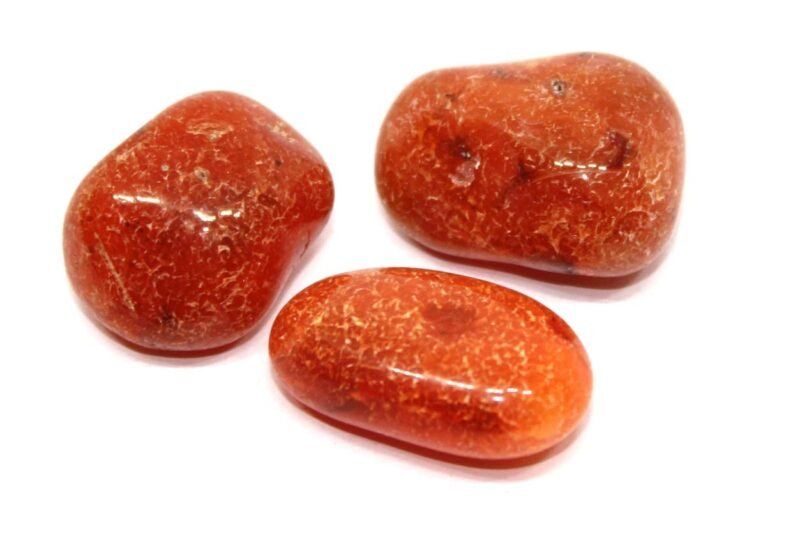 Carnelian Natural Healing Crystal Tumble Stone (Value Pack of 2 AAA Grade Natural Tumbles)