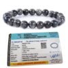 Natural Larvikite Crystal Bracelet Lab Certified 8 mm Semi Precious Gemstone Unisex AAA Grade Premium Stretchable Band Bracelet for Healing Meditation and Manifestation