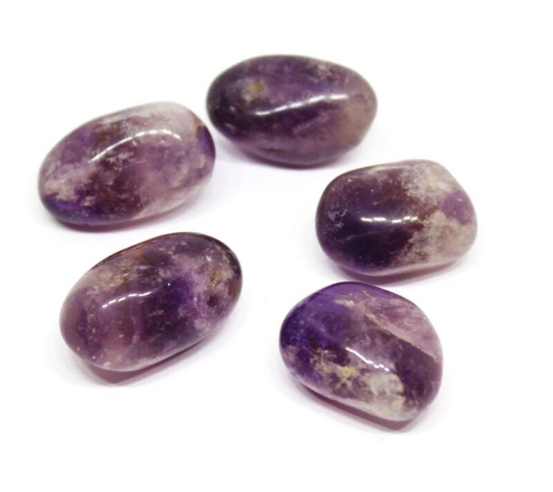 Amethyst Natural Healing Crystal Tumble Stone (Value Pack of 2 AAA Grade Natural Tumbles)