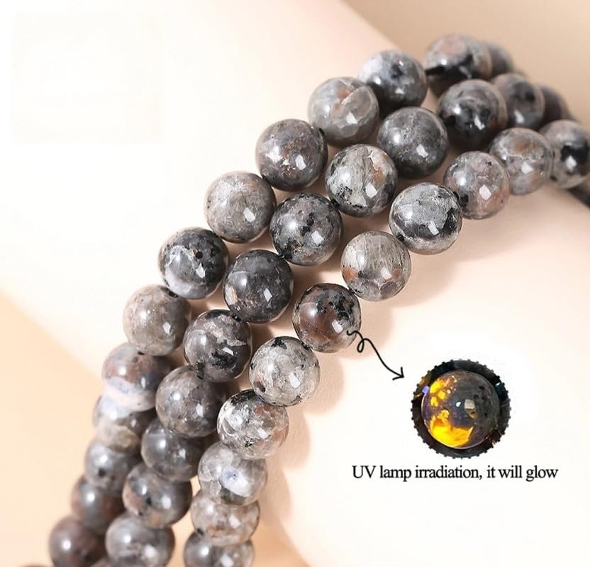 Divinity Natural Yooperlite 8mm Certified Stone Bracelet UV Reactive Fluorescent Stretch Bracelet Handmade Glowing Fire Rock Stone ? The Stone of Truth