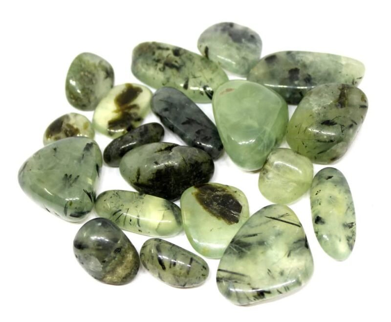 Prehnite Natural Healing Crystal Tumble Stone (Value Pack of 2 AAA Grade Natural Tumbles)