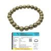 Original Certified Real Pyrite Bracelet 8mm Round Beaded AAA Grade Handmade Stretchable Bracelet For Men & Women