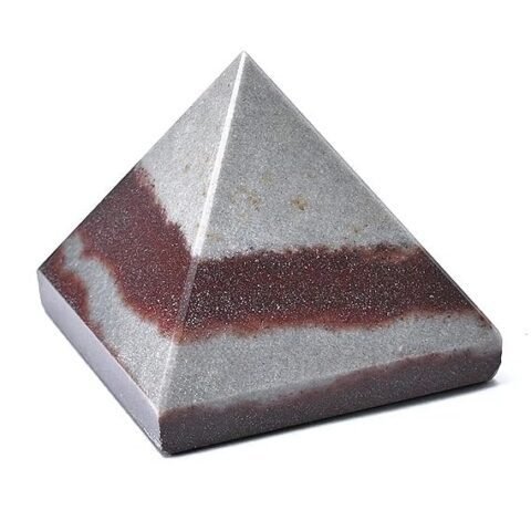 Divine Natural Shiva Lingam Narmada Stone Certified Pyramid - 2" Inch Crystal Certified Pyramid for Positive Energy, Vastu, Reiki, Feng Shui and Chakra Healing Energy Balancing