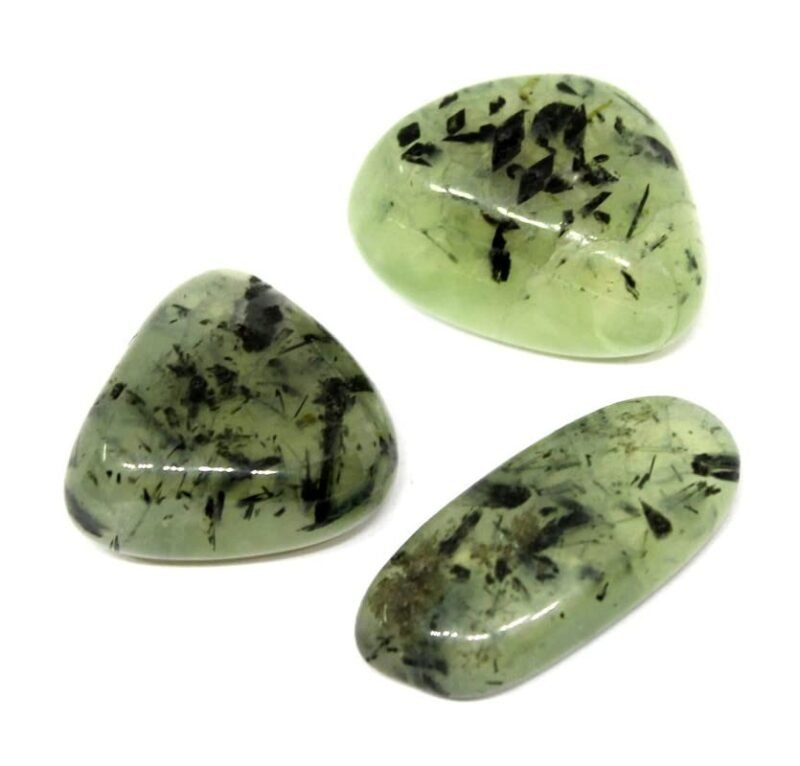 Prehnite Natural Healing Crystal Tumble Stone (Value Pack of 2 AAA Grade Natural Tumbles)