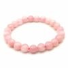 Natural Real Crystal Certified 8 mm Bracelet for Men and Women for Good Luck, Love, Abundance, Healing and Meditation (Natural Rose Quartz Bracelet)