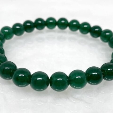 Natural Green Jade Real Pure Crystal Certified 8 mm Bracelet for Men and Women for Good Luck, Love, Abundance, Healing and Meditation