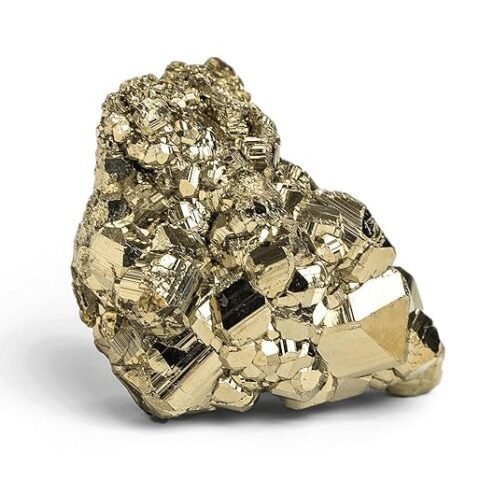 Original Pyrite Certified Cluster Premium Geodes for Willpower Success Wealth Manifestation Stone to Attract Money (30 Grams + to 200 Grams + Approx.)