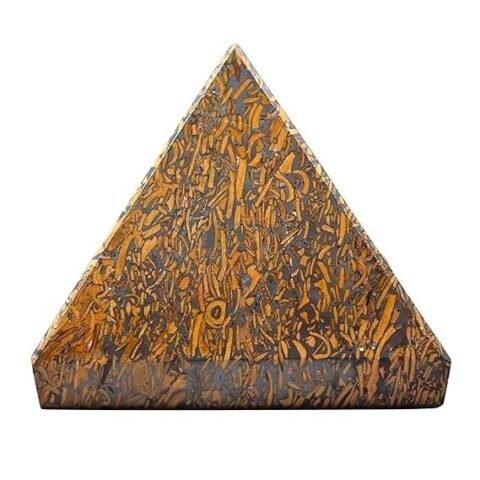 Divine Natural Mariyam Jasper Certified Pyramid - 2" Inch Crystal Certified Pyramid for Positive Energy, Vastu, Reiki, Feng Shui and Chakra Healing Energy Balancing