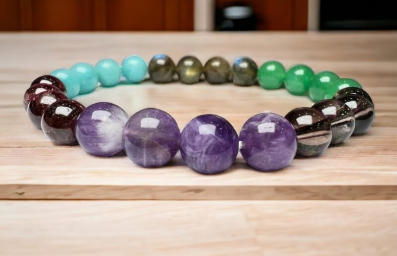 Zodiac Crystal Sagittarius ( ??? ) Sun Sign Certified Bracelet Original Natural 8 mm Stone Beads (Unisex) with Palo Santo Stick