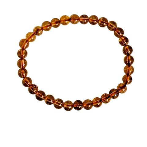 Divine Spirituals Natural Citrine Pure Certified Unisex 4 mm Band Bracelet Super AAA Quality for Healing Meditation Success and Abundance