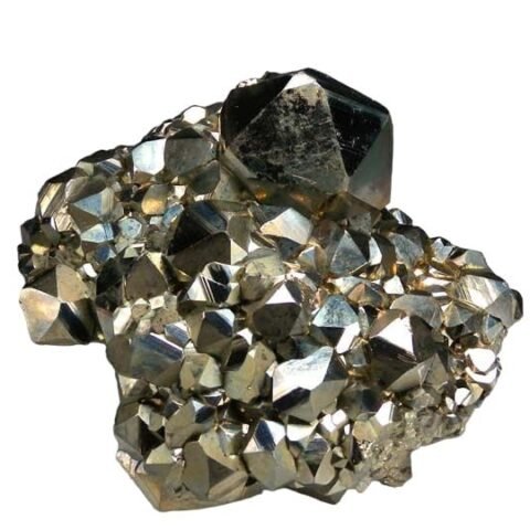 Golden Pyrite Big Stone Original Crystal Lab Certified Cluster Geode-High Energy Natural Iron Pyrite Stone Gold Rock Reiki Crystal Stone For Abundance 200 Grams+ Size