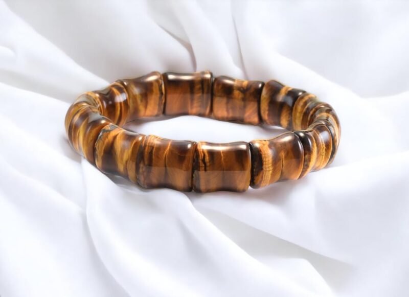 Natural Tiger Eye Real Pure Crystal Flat Faceted Certified 10 Mm Bracelet For Men And Women For Good Luck, Love, Abundance, Healing And Meditation - Image 3