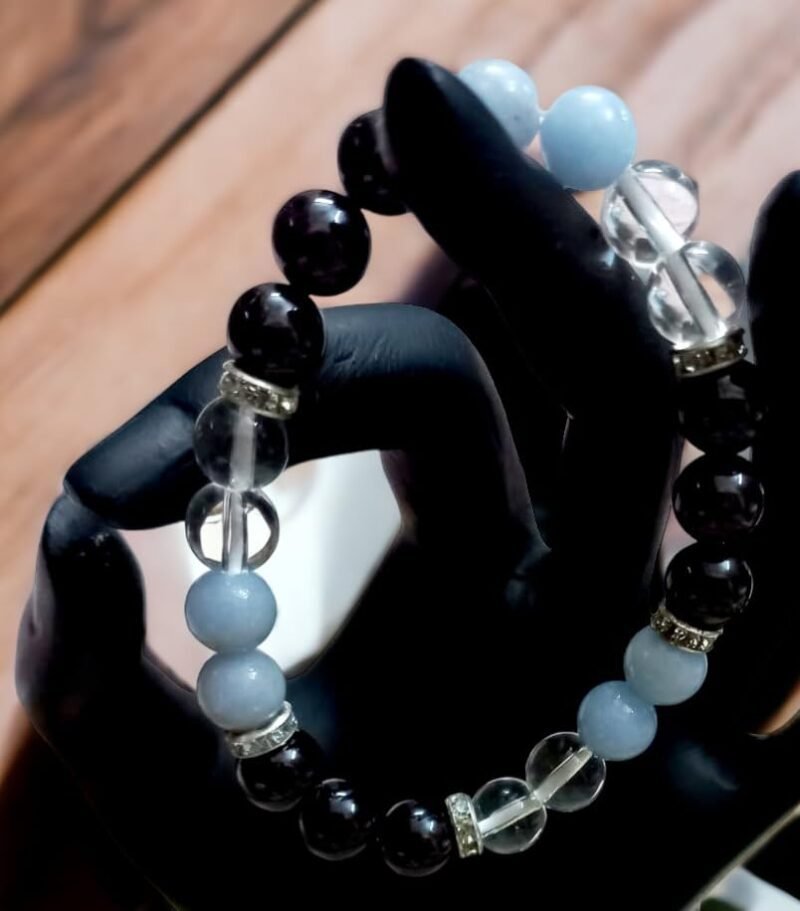Divinity Healing Crystals Zodiac Natural Crystal Aries Sun Sign ???????? Certified Unisex Bracelet Original Natural 8 mm Stone Beads with Palo Santo Smudge