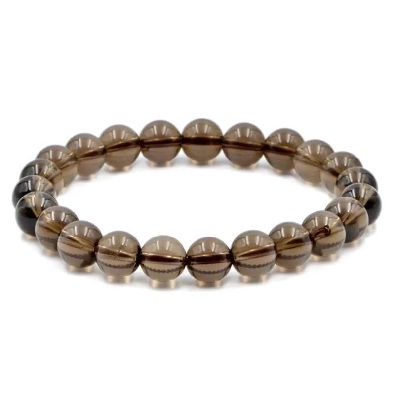 Natural Smoky Quartz Real Pure Crystal Certified 8 mm Bracelet for Men and Women for For Manifestation, Healing and Meditation Stability and Grounding - Image 3